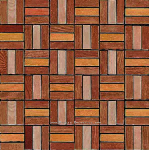 Rustic Tile Mosaic - Wooden Texture Mosaic